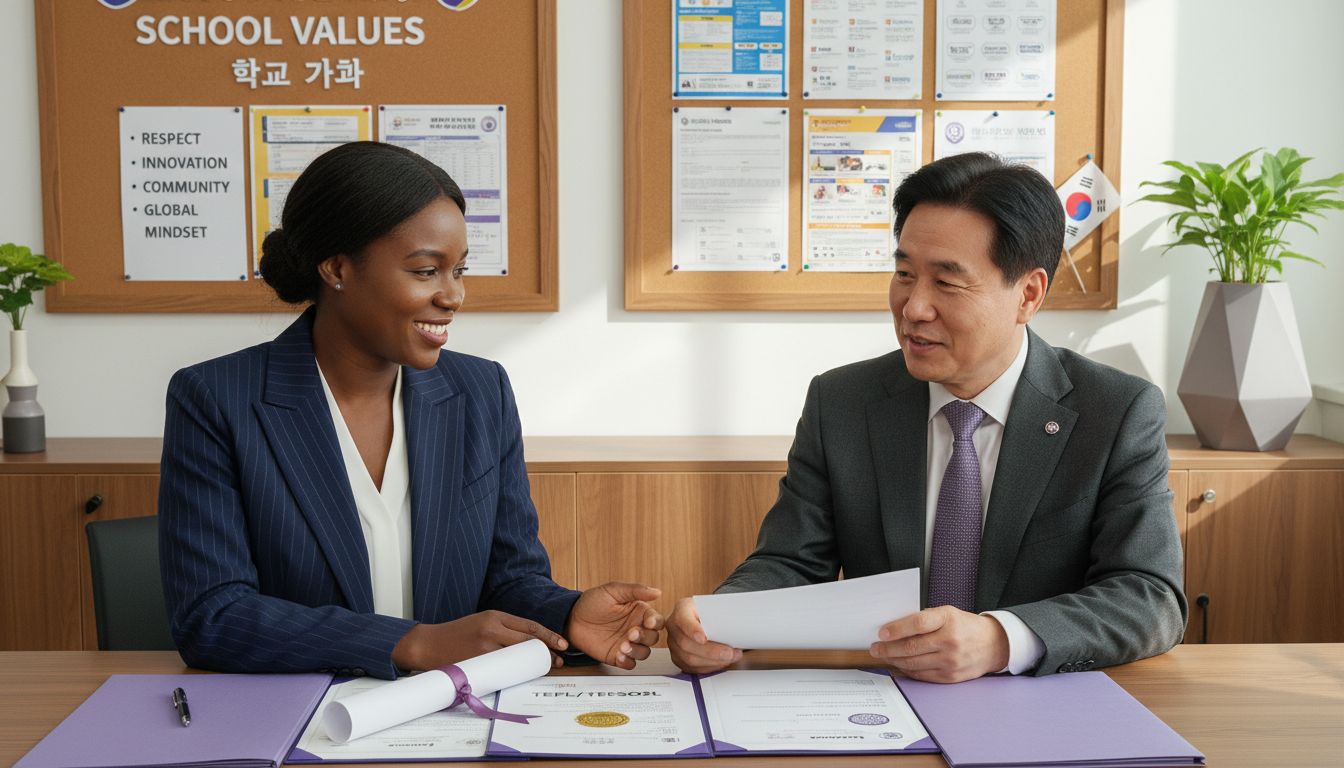 teaching interview South Korea