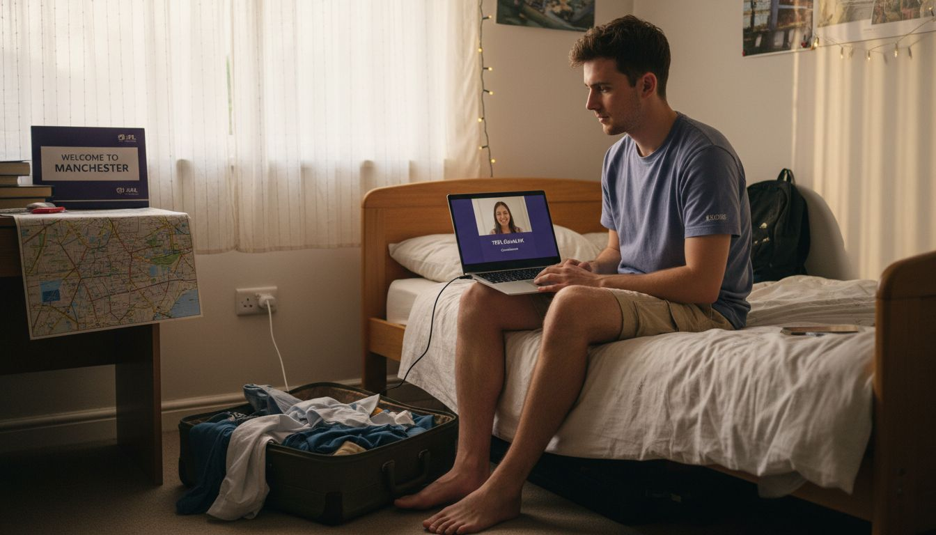 TEFL intern preparing in shared accommodation