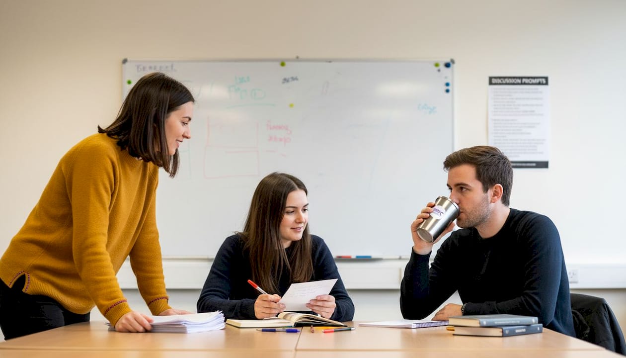 Teaching peers share feedback after lesson practice