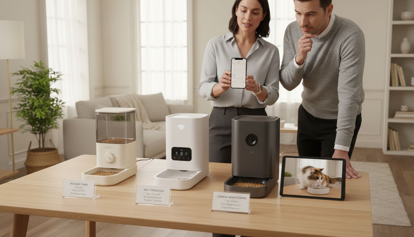 types smart pet feeders