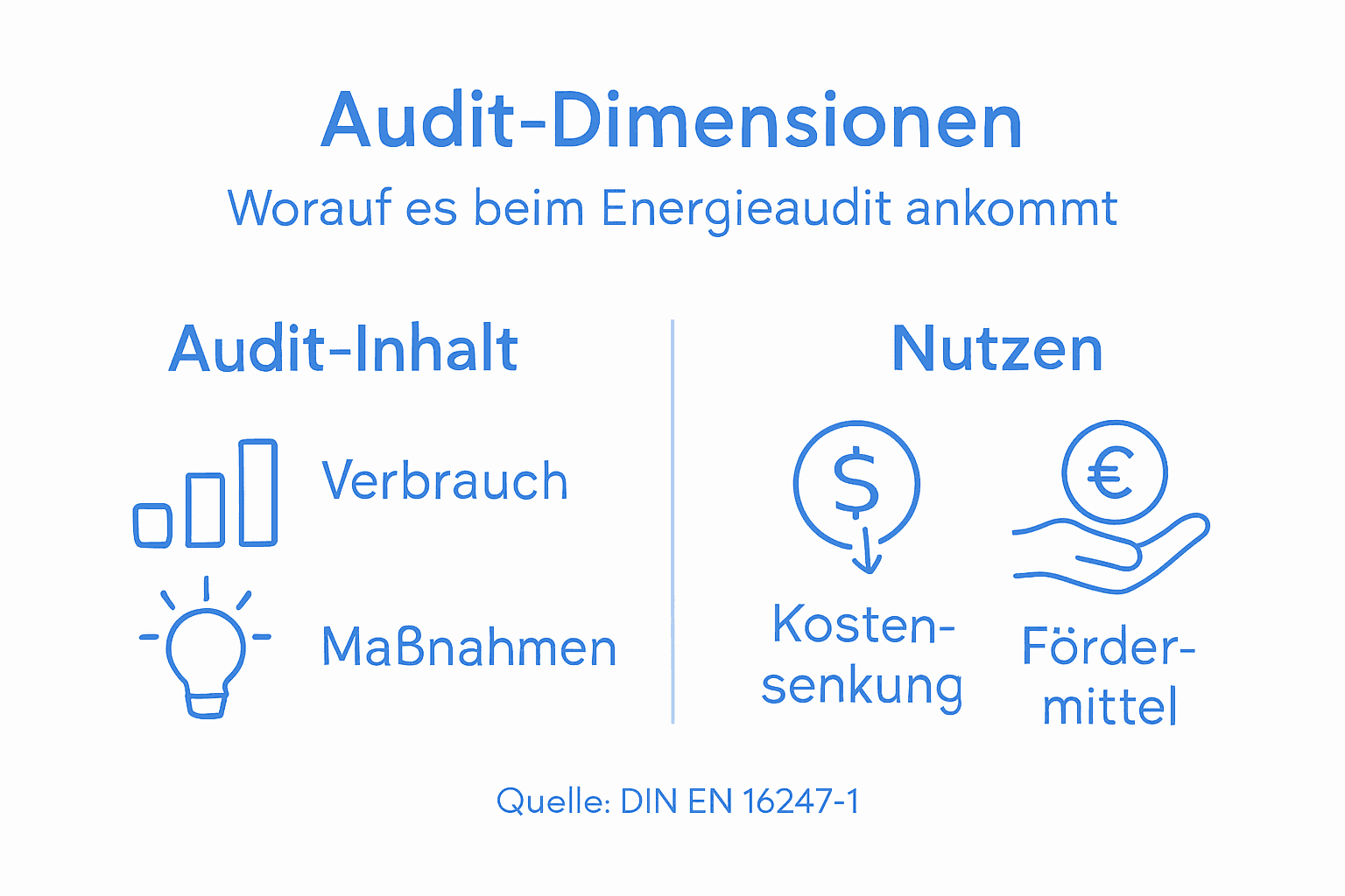 Übersicht: Inhalte und Mehrwert eines Audits auf einen Blick
