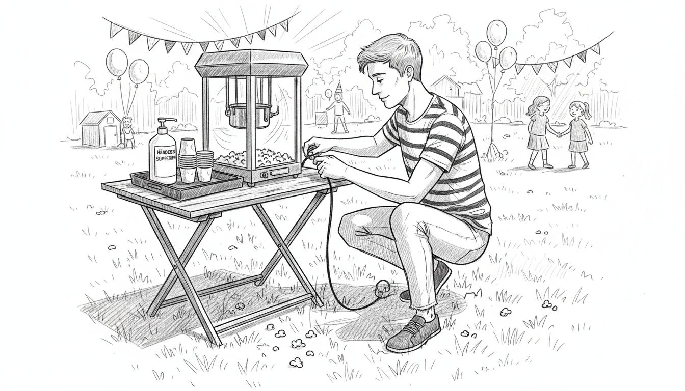 Eine Popcornmaschine ist das Highlight auf jedem Kindergeburtstag und sorgt garantiert für leuchtende Kinderaugen. Ob als Teil der Dekoration oder als besondere Attraktion – frisch zubereitetes Popcorn bringt Stimmung und macht das Fest zu einem unvergesslichen Erlebnis.