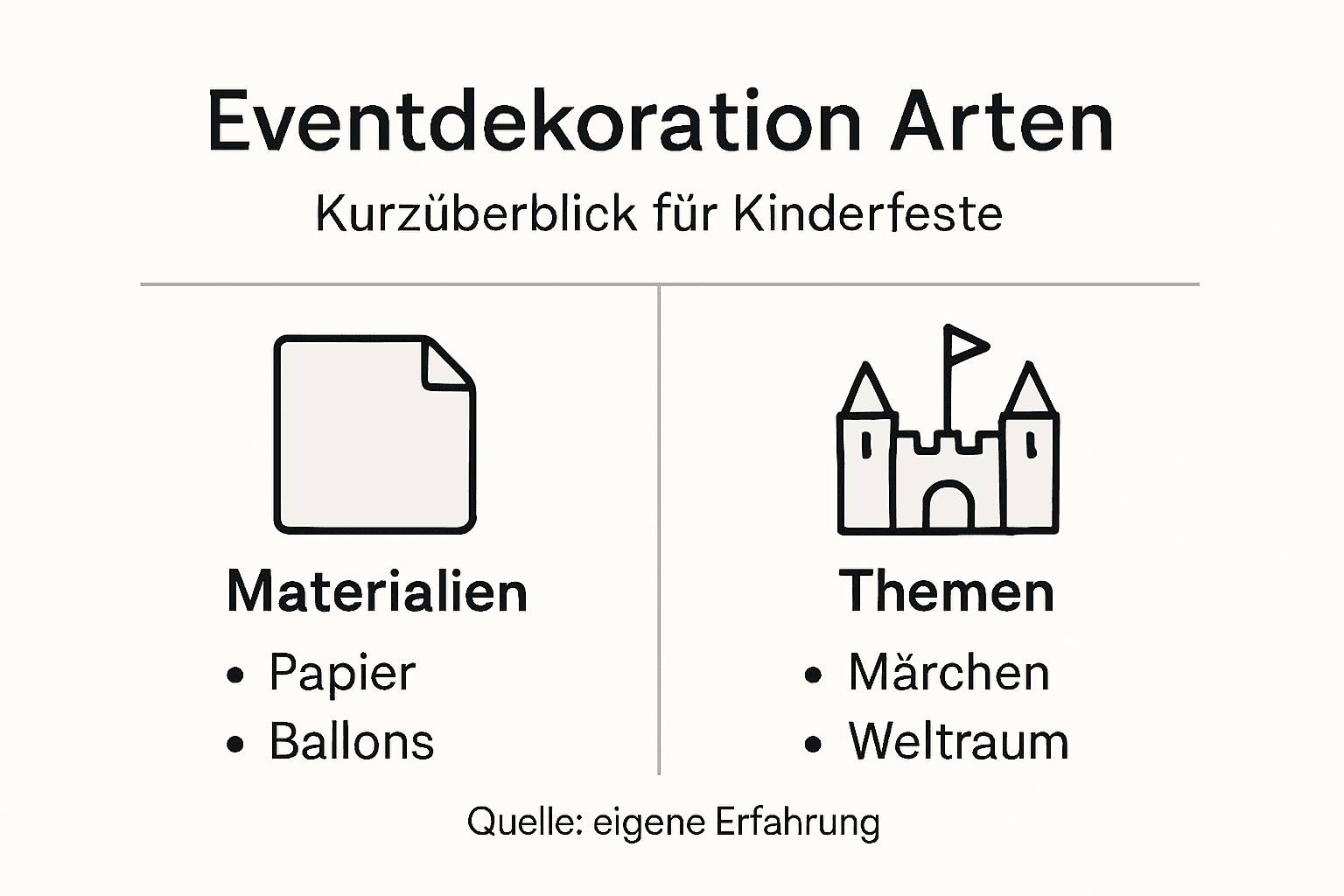 Übersicht zur Eventdekoration: Materialien und angesagte Themen auf einen Blick