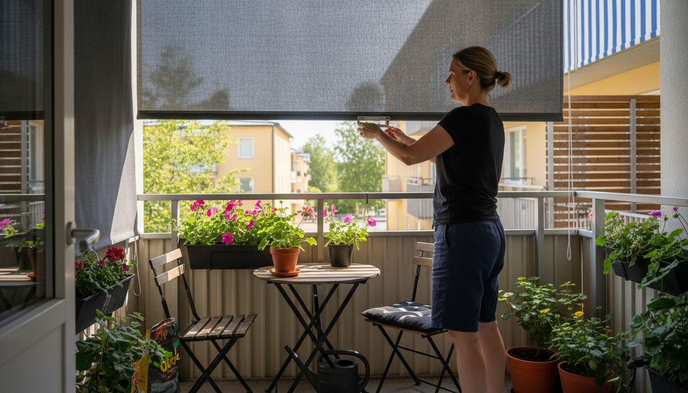 parvekekaihdin käytössä parveke