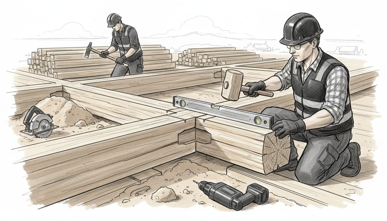 hirsikehikon kokoaminen rakennus