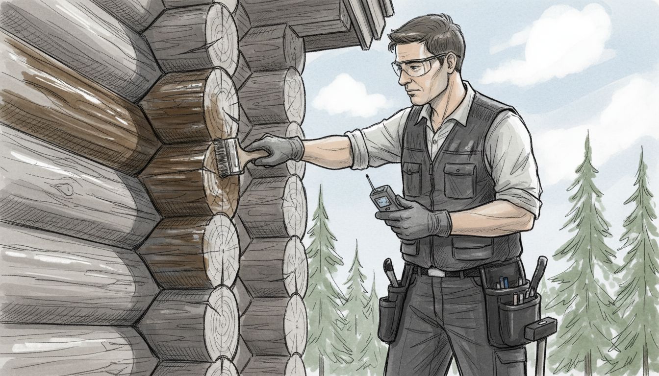 Ylläpitokulut hirsitalossa: Kaikki oleellinen tieto 2 hirsien huolto työ