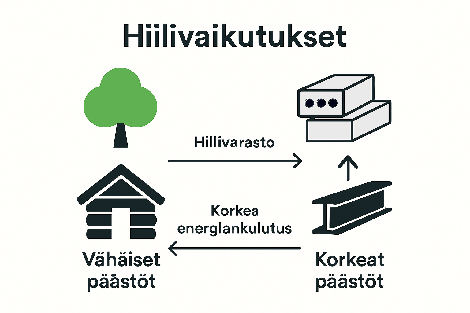 Infographic comparing wood vs concrete steel environmental impact