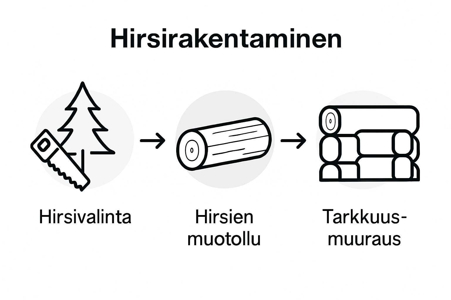 Infographic of log frame construction steps