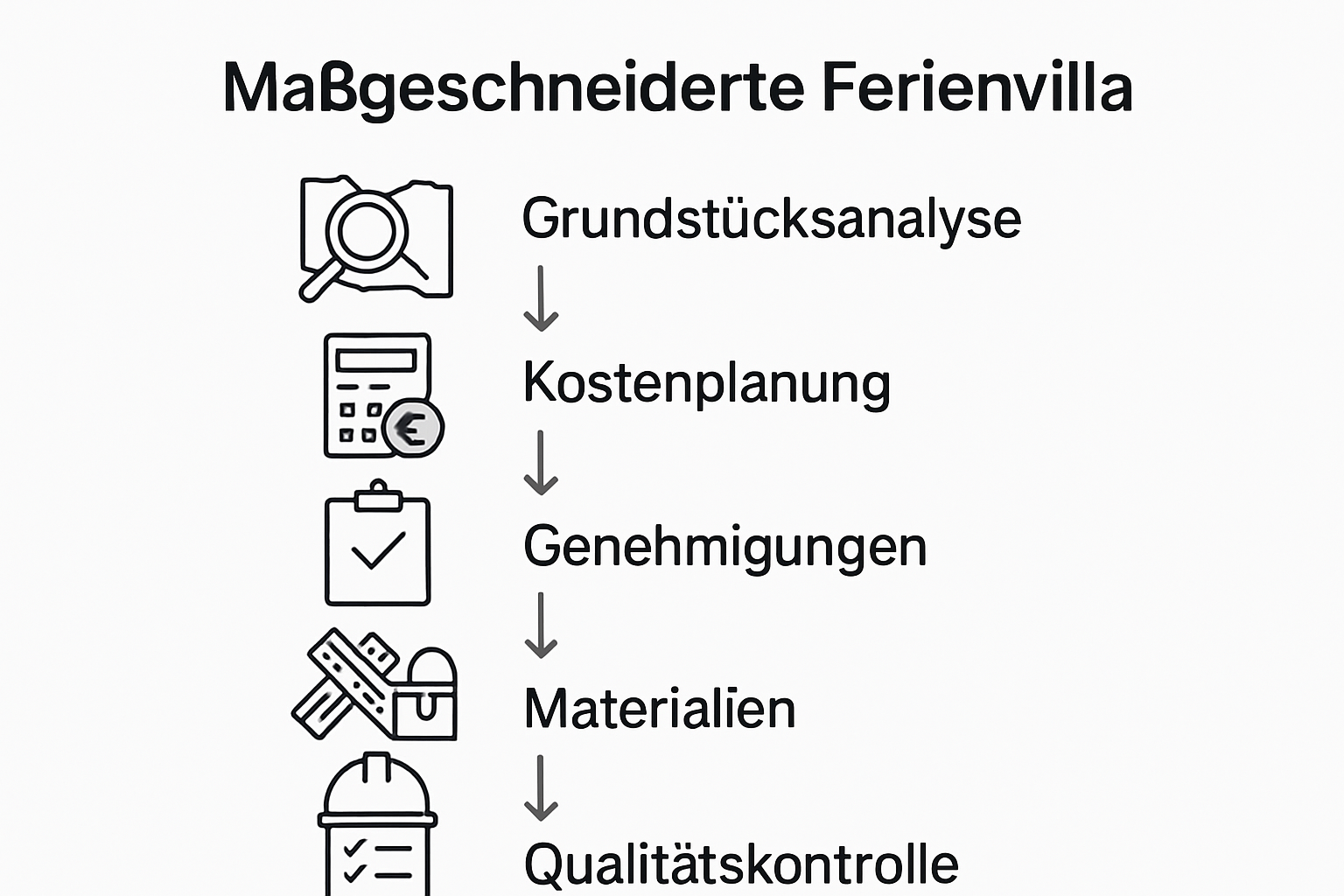 Schritt-für-Schritt-Anleitung: So entsteht Ihre Traumvilla (Infografik)