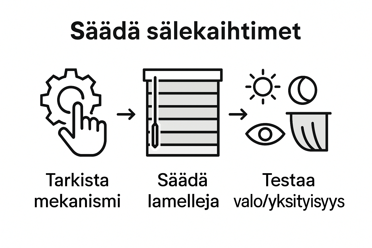 Havainnollinen opas sälekaihtimien säätämiseen