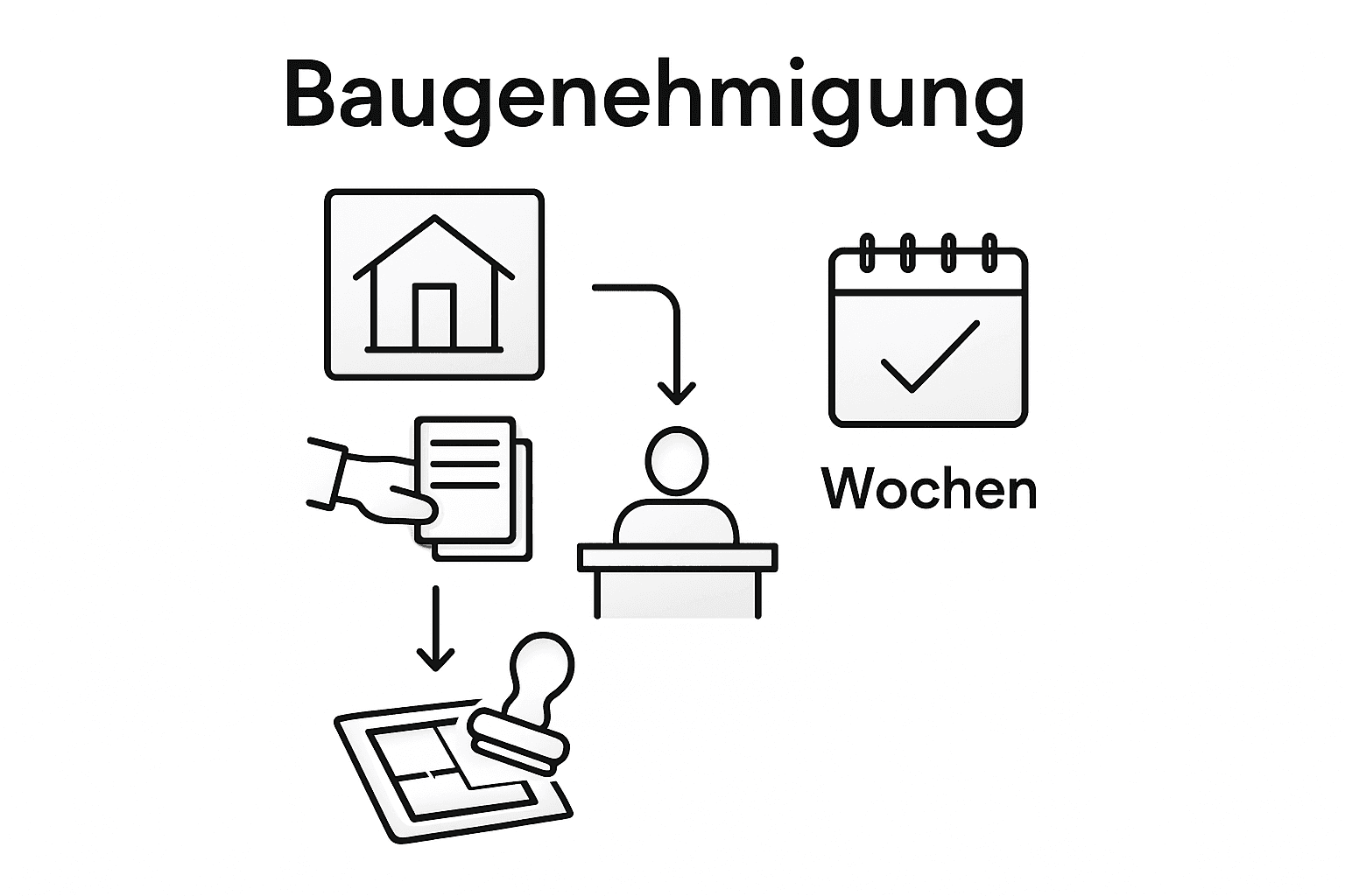 So läuft das Baugenehmigungsverfahren: Drei Schritte im Überblick (Infografik)