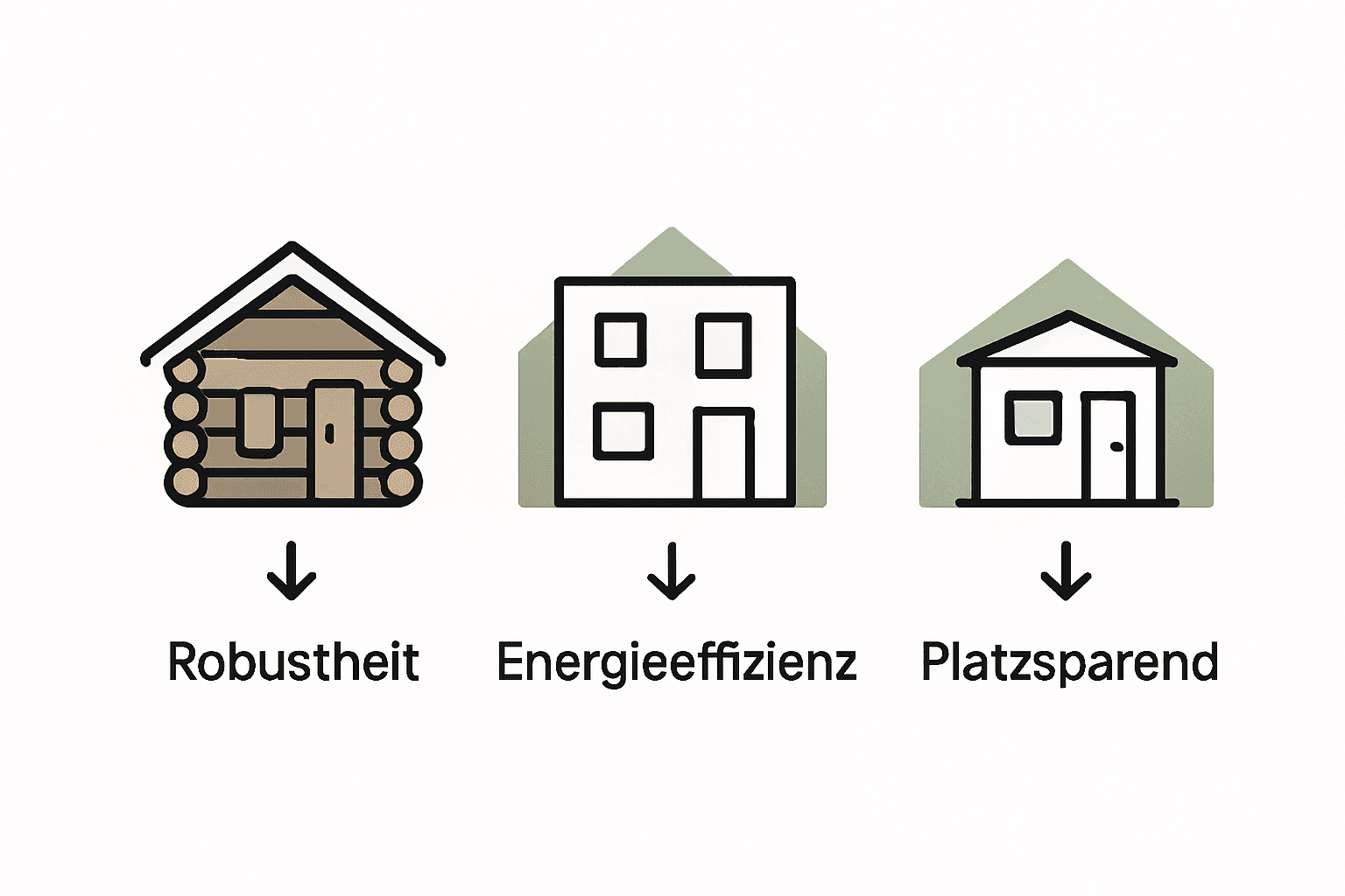 Übersichtliche Grafik: Verschiedene Sauna-Häuser im Vergleich