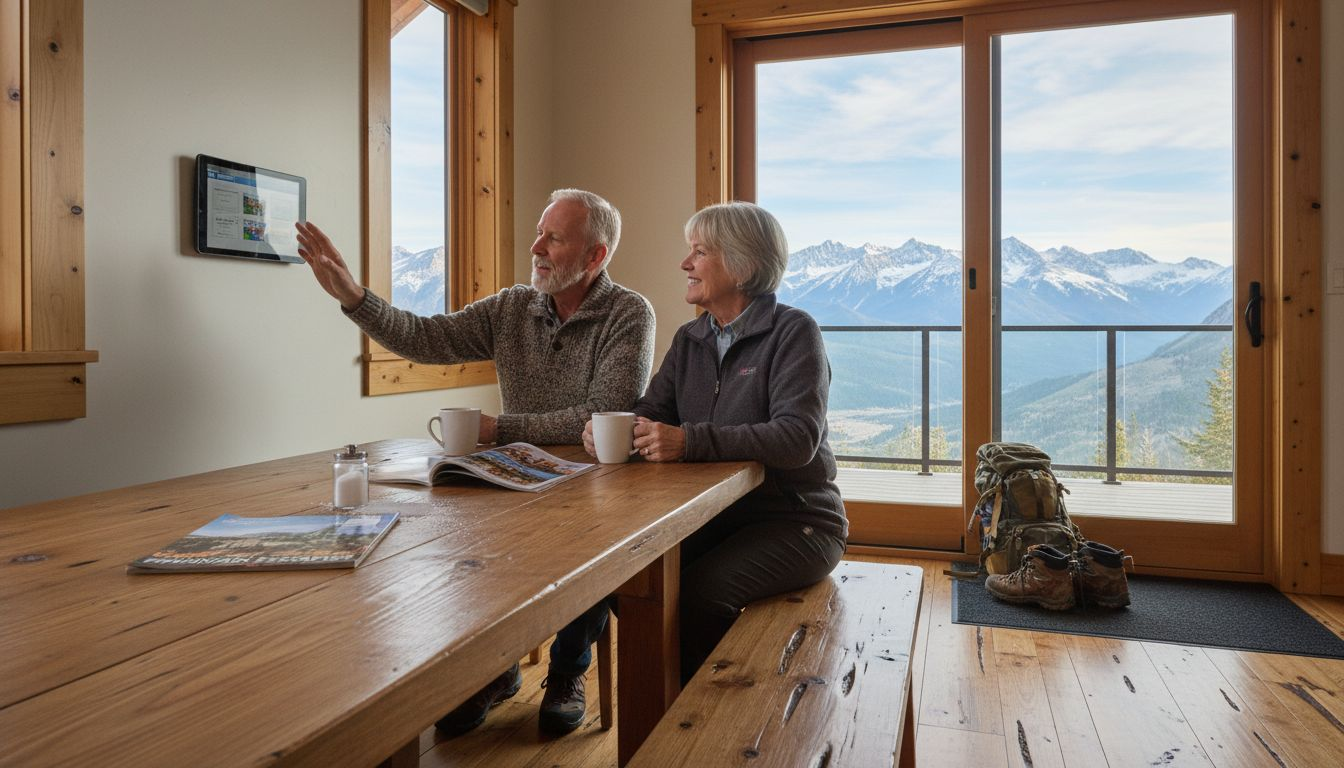 Modern vacation home with smart features and natural view