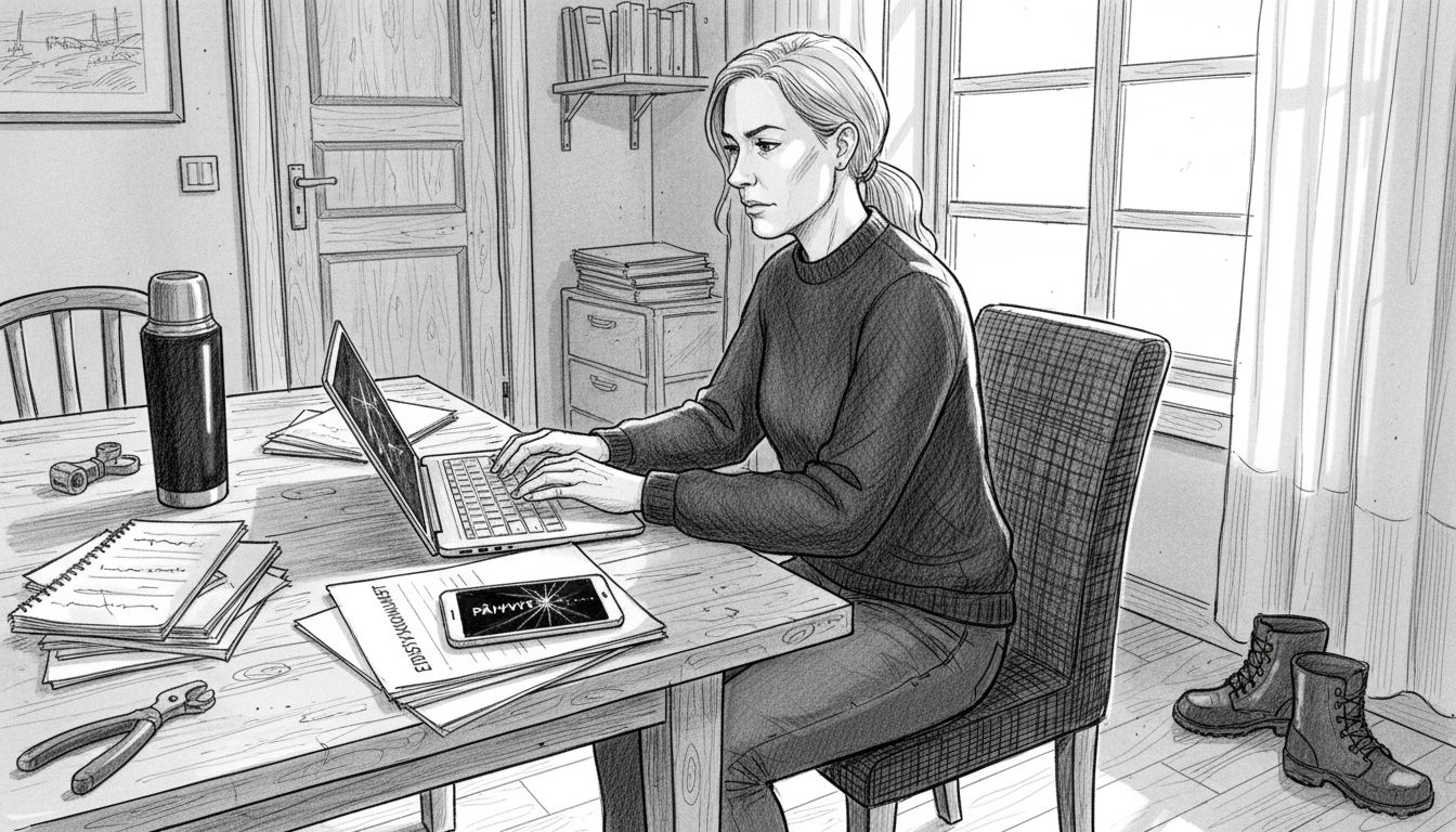 Nainen pitää silmällä rakennustyön etenemistä.