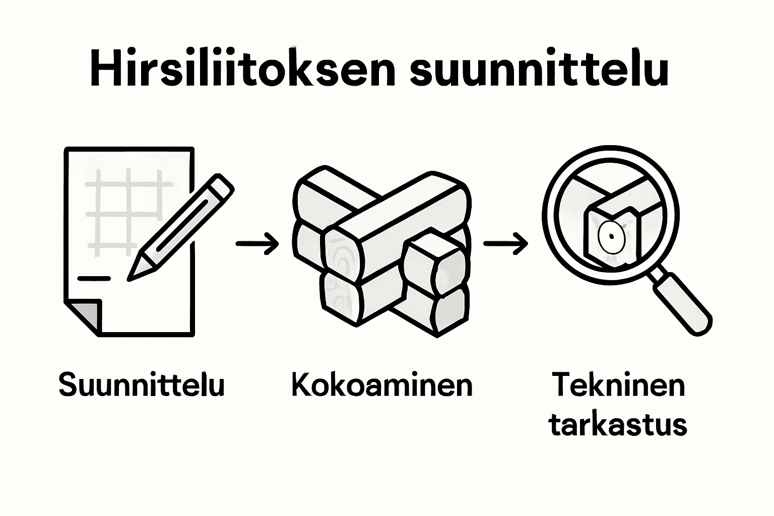 Hirsirakenteen liitosten suunnittelun vaiheet – vaiheittainen opas kuvina