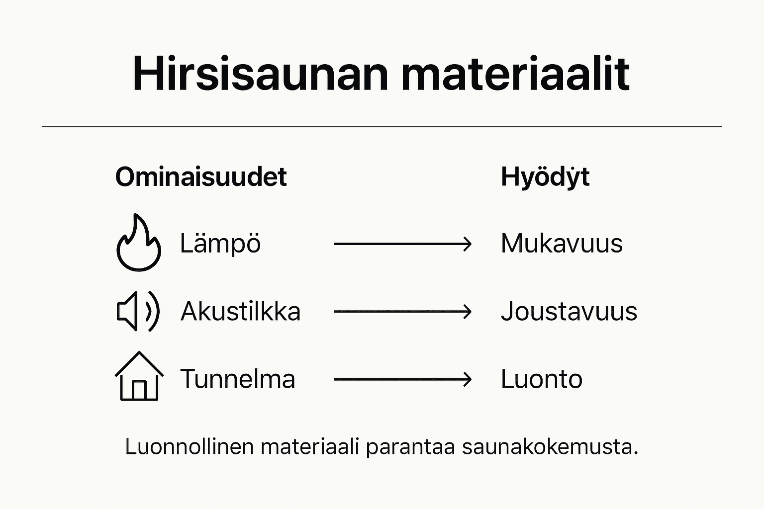 Hirsisaunan rakennusmateriaalien parhaat edut – infografiikka