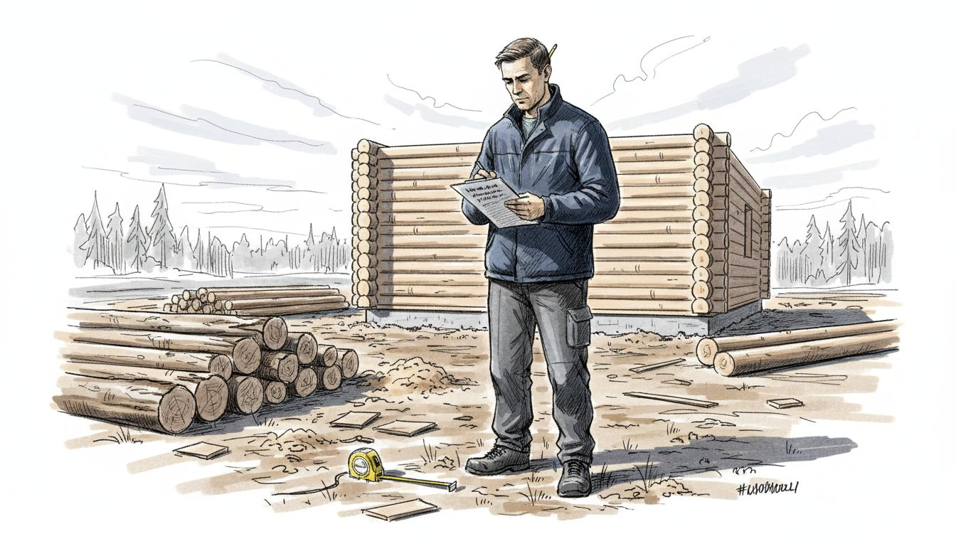 Työmaapäällikkö käy läpi rakennustyömaan aikataulua paikan päällä.