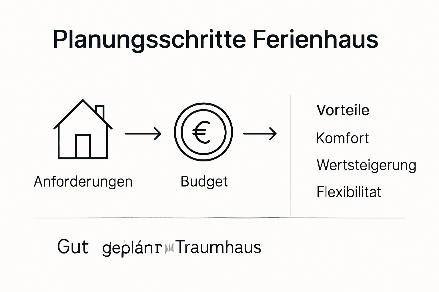 Grafik mit den wichtigsten Etappen beim Hausbau