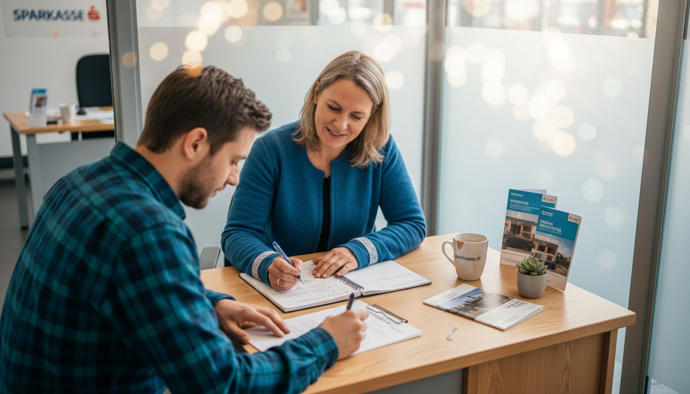 Ein Berater unterstützt seinen Kunden bei der Vorbereitung und Durchsicht der Finanzierungsunterlagen.