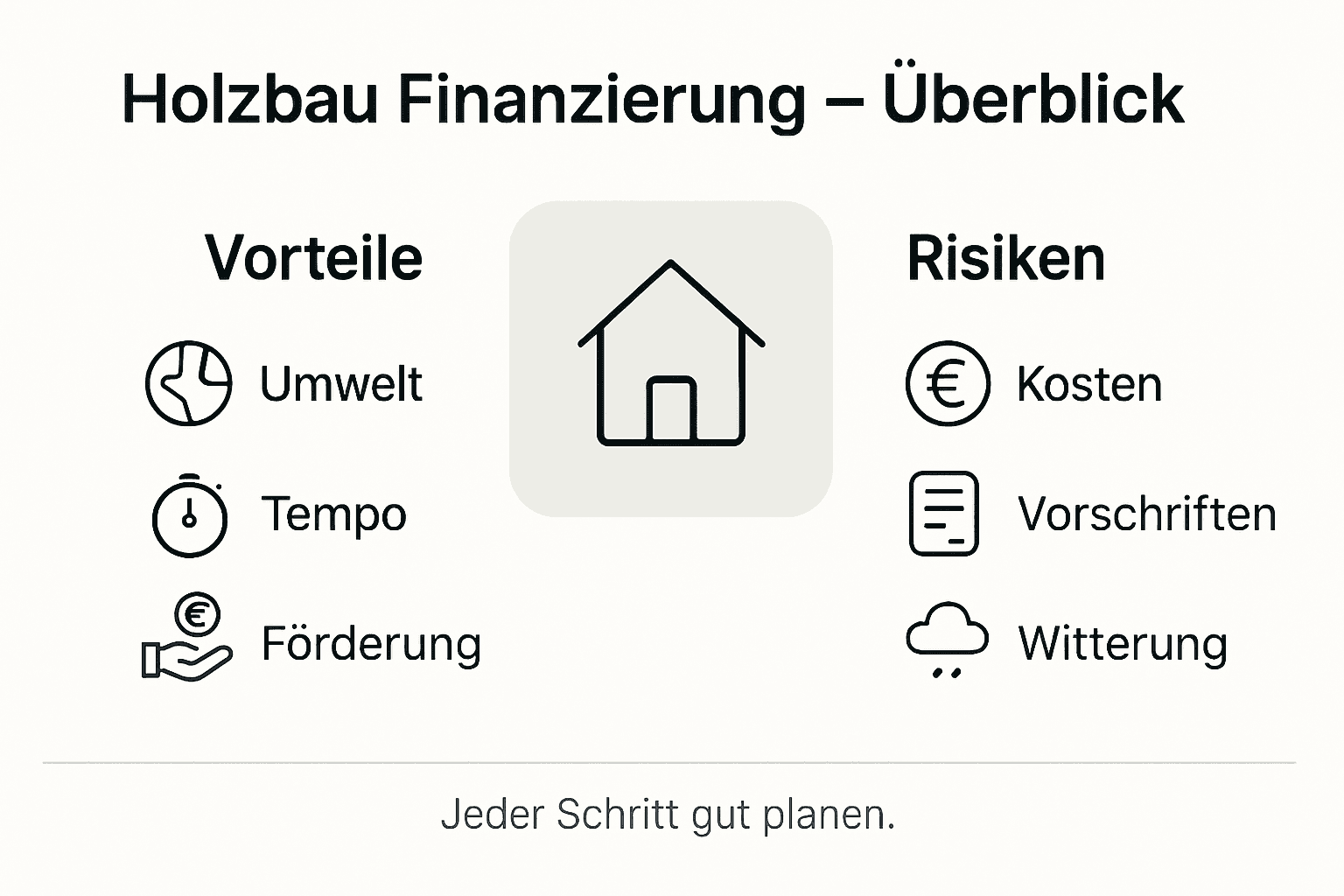 Infografik: Finanzierung von Holzbauprojekten – Chancen und Herausforderungen im Überblick