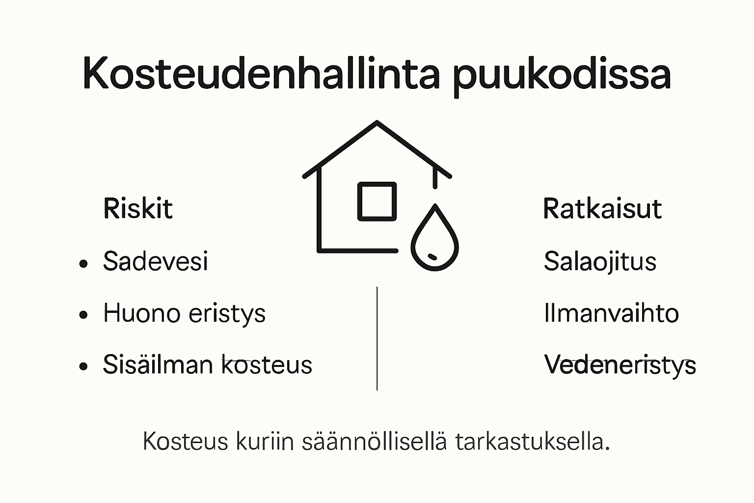 Infograafi: Puutalon kosteusriskit ja toimivat ratkaisut