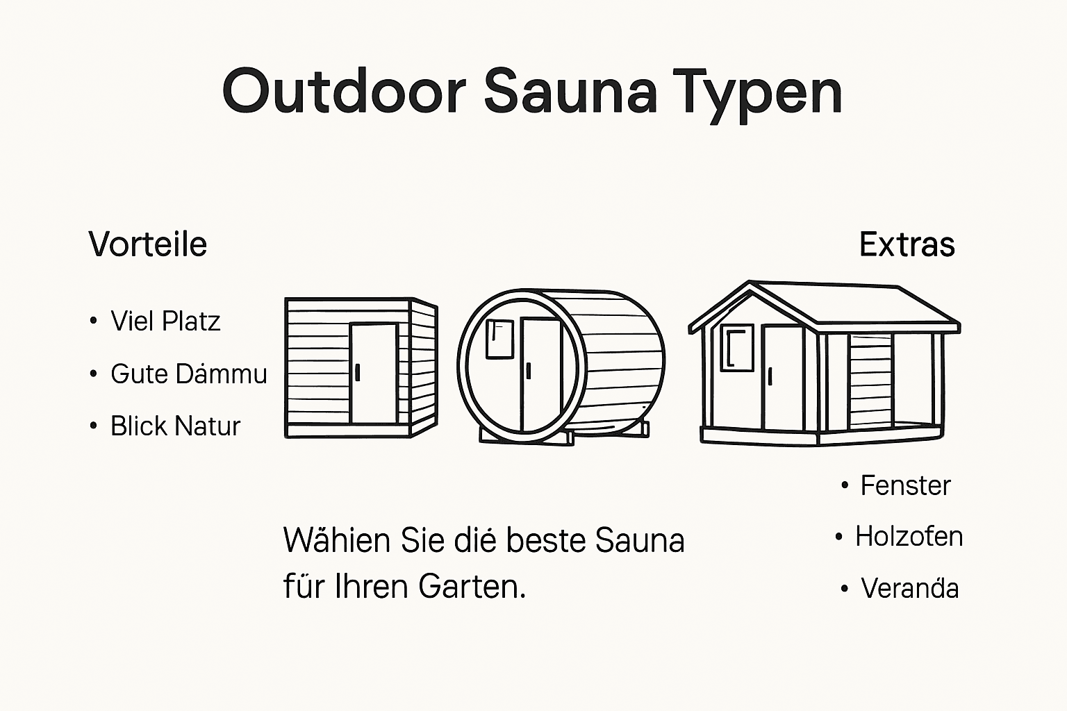 Übersicht: Verschiedene Bauweisen von Gartensaunen und ihre Vorteile