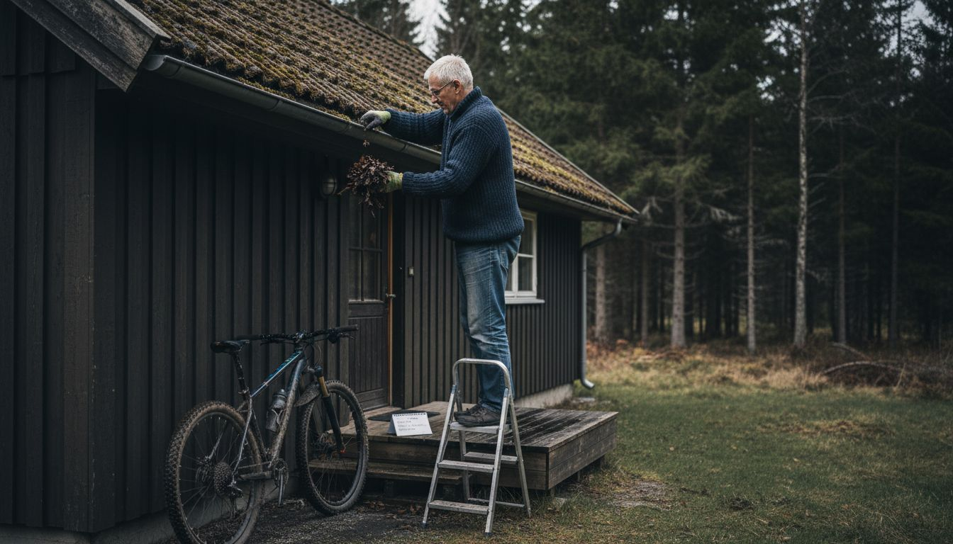 Man ser över och sköter om sitt fritidshus samtidigt som man planerar sin ekonomi för att allt ska gå ihop.
