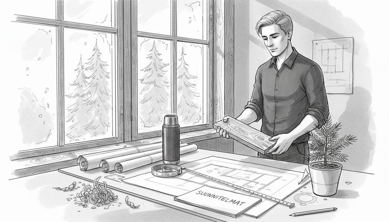 Arkkitehdin tehtäviin kuuluu puun ympäristövaikutusten tarkastelu ja arviointi osana rakennusmateriaalin valintaa.