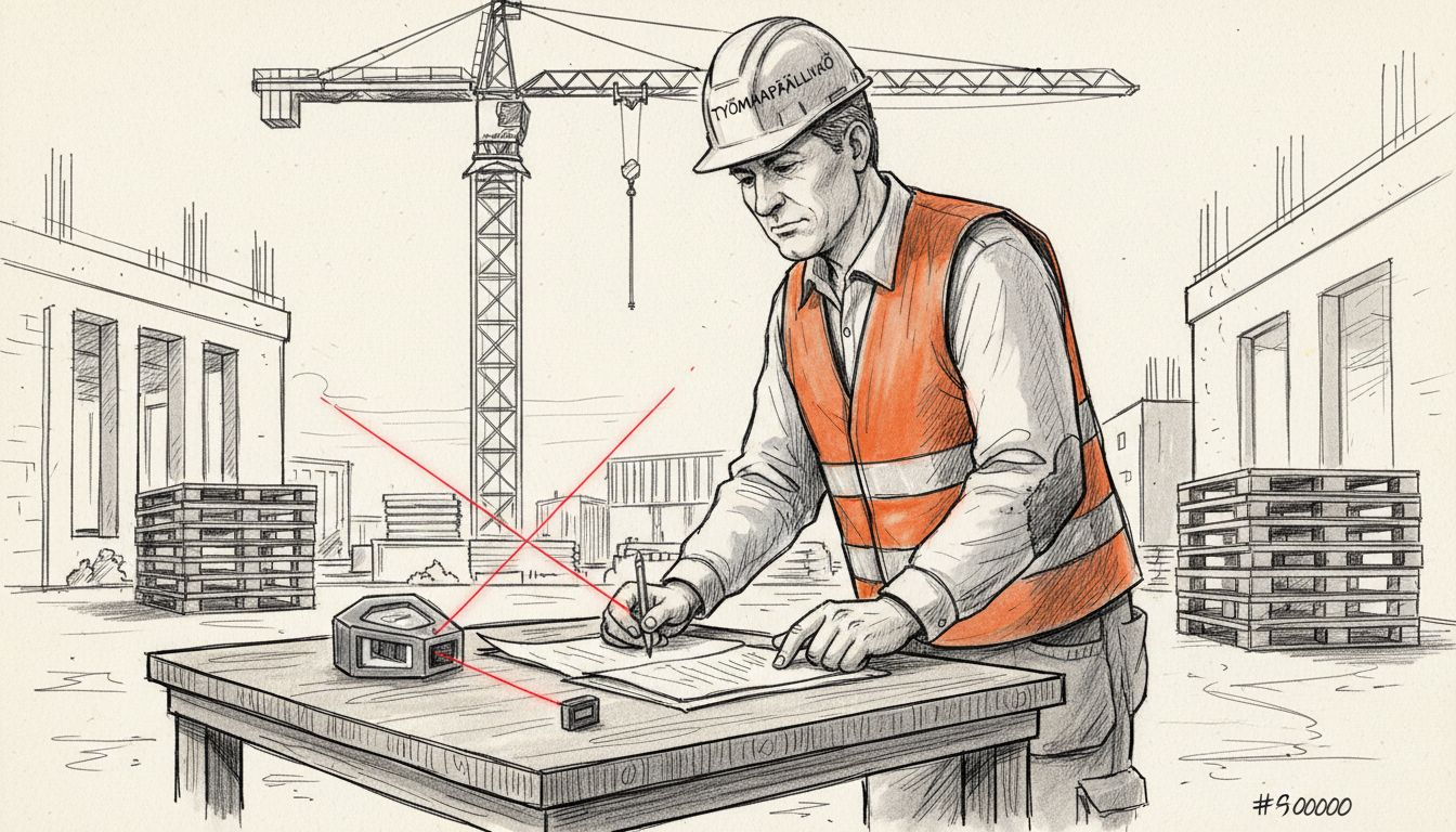 Urakoitsija huolehtii siitä, että rakennustyön johto toimii suunnitelmien mukaisesti työmaalla.