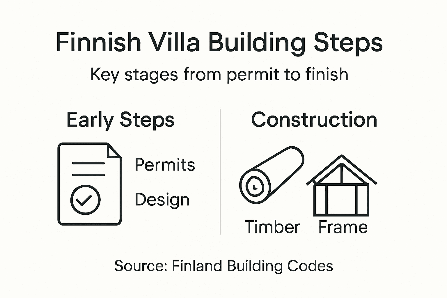 Infographic outlines Finnish villa build steps