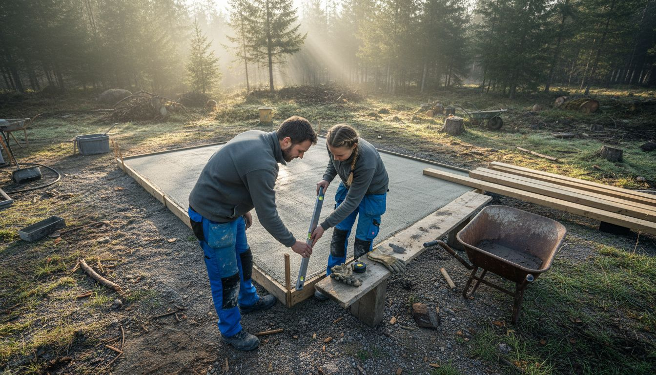 Så säkerställer du rätt nivå på grunden till ditt timmerhus