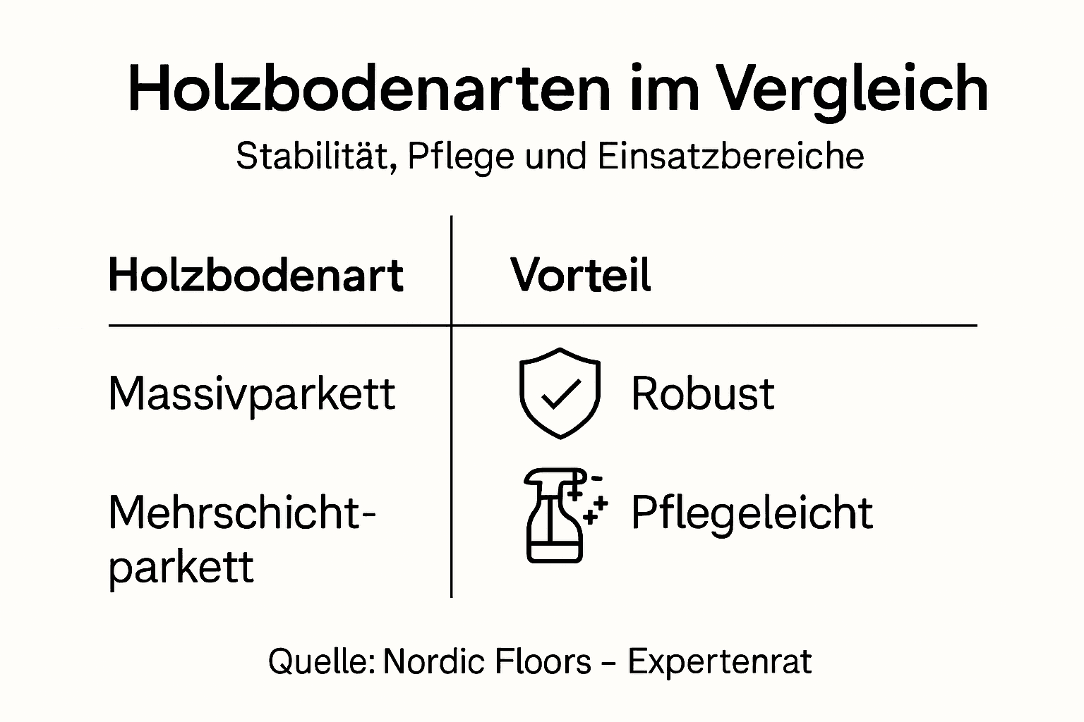 Übersicht: Die verschiedenen Holzbodenarten und ihre jeweiligen Vorteile im direkten Vergleich