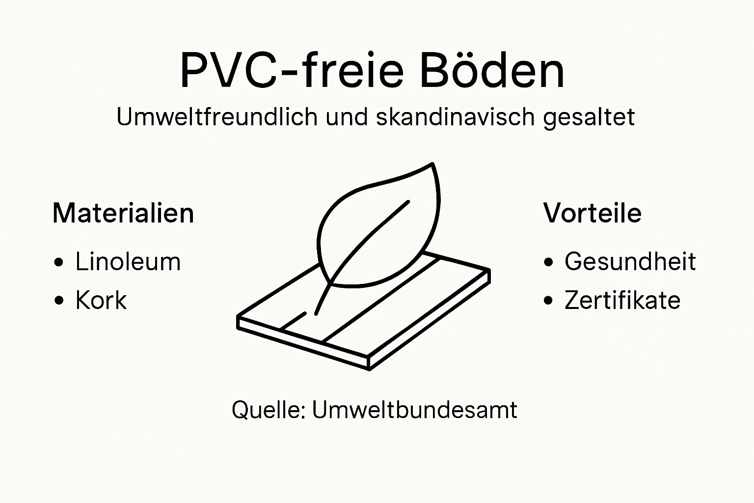 Infografik: Vorteile von Materialien ohne PVC im Überblick