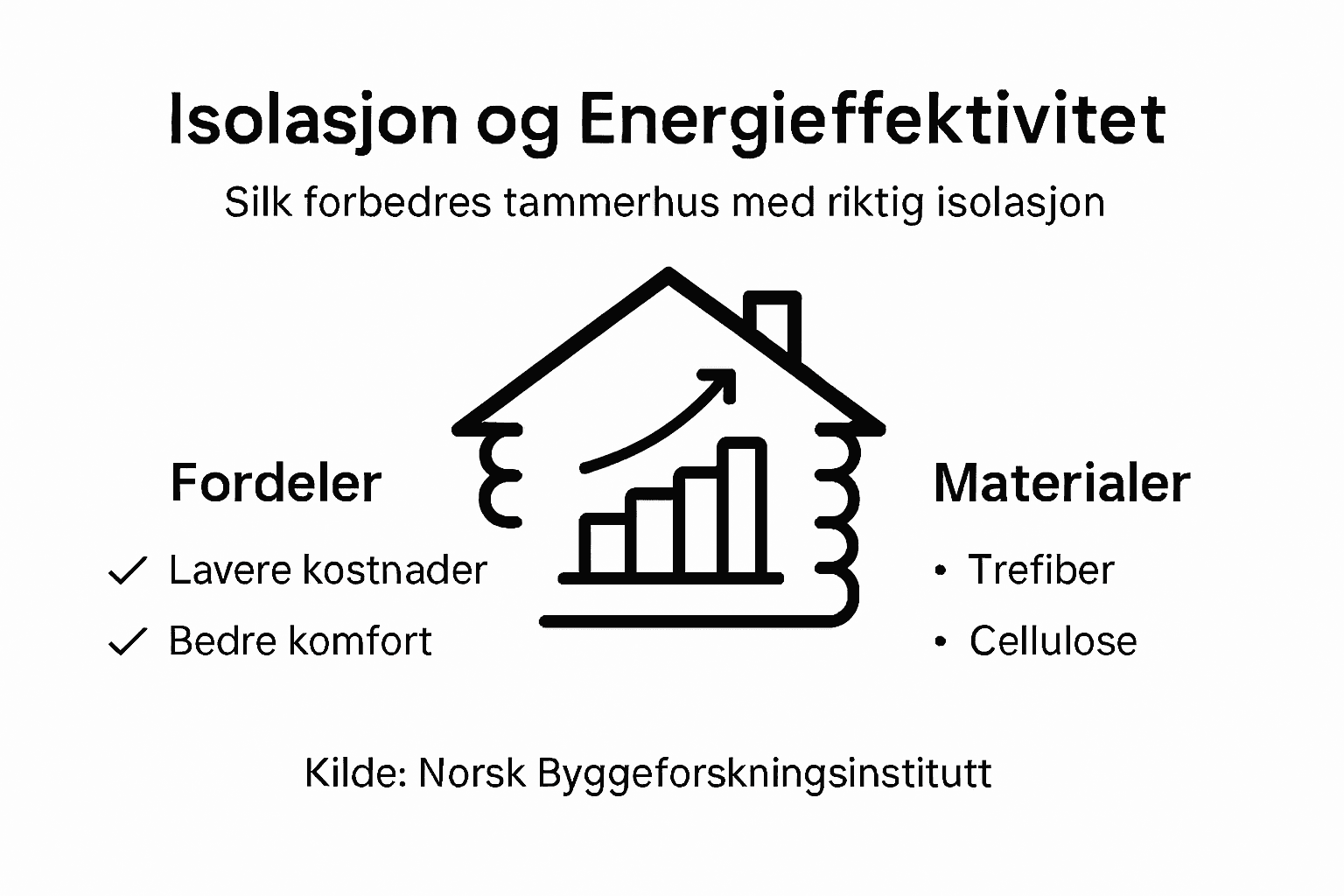 Infografikk: Hvordan isolasjon påvirker energieffektiviteten i tømmerhus