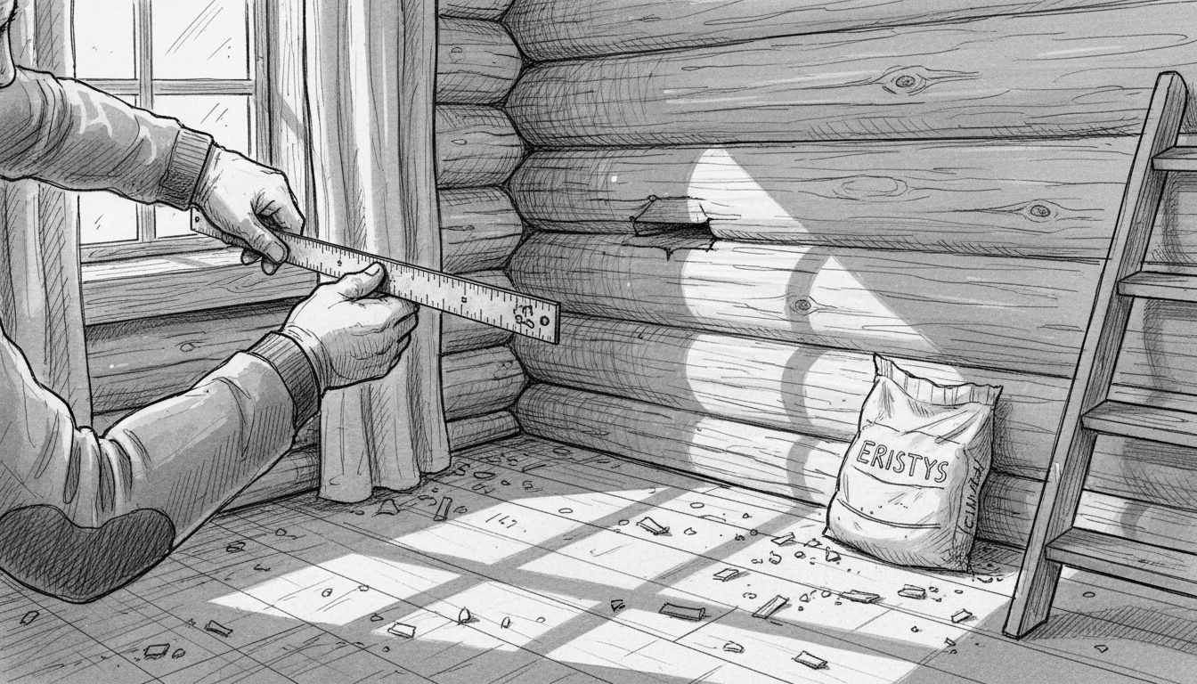 Olohuoneen hirsiseinän painuminen – huomioitavat yksityiskohdat ja ratkaisut