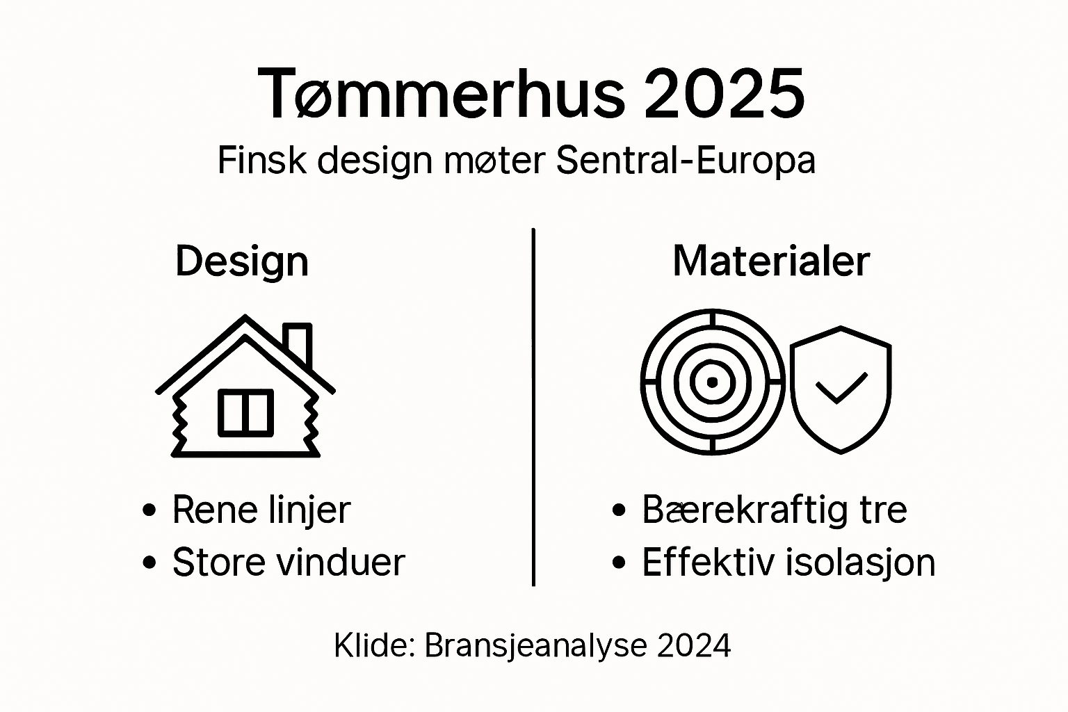 Slik blir tømmerhustrendene i 2025 – en visuell guide