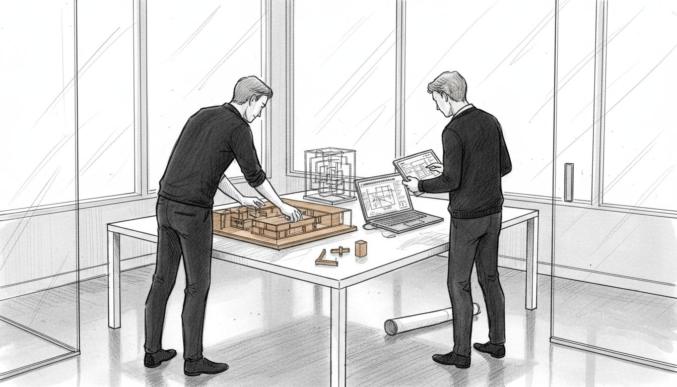 Tiimimme kehittää puumallia ja tekee siihen liittyvää teknistä suunnittelua.