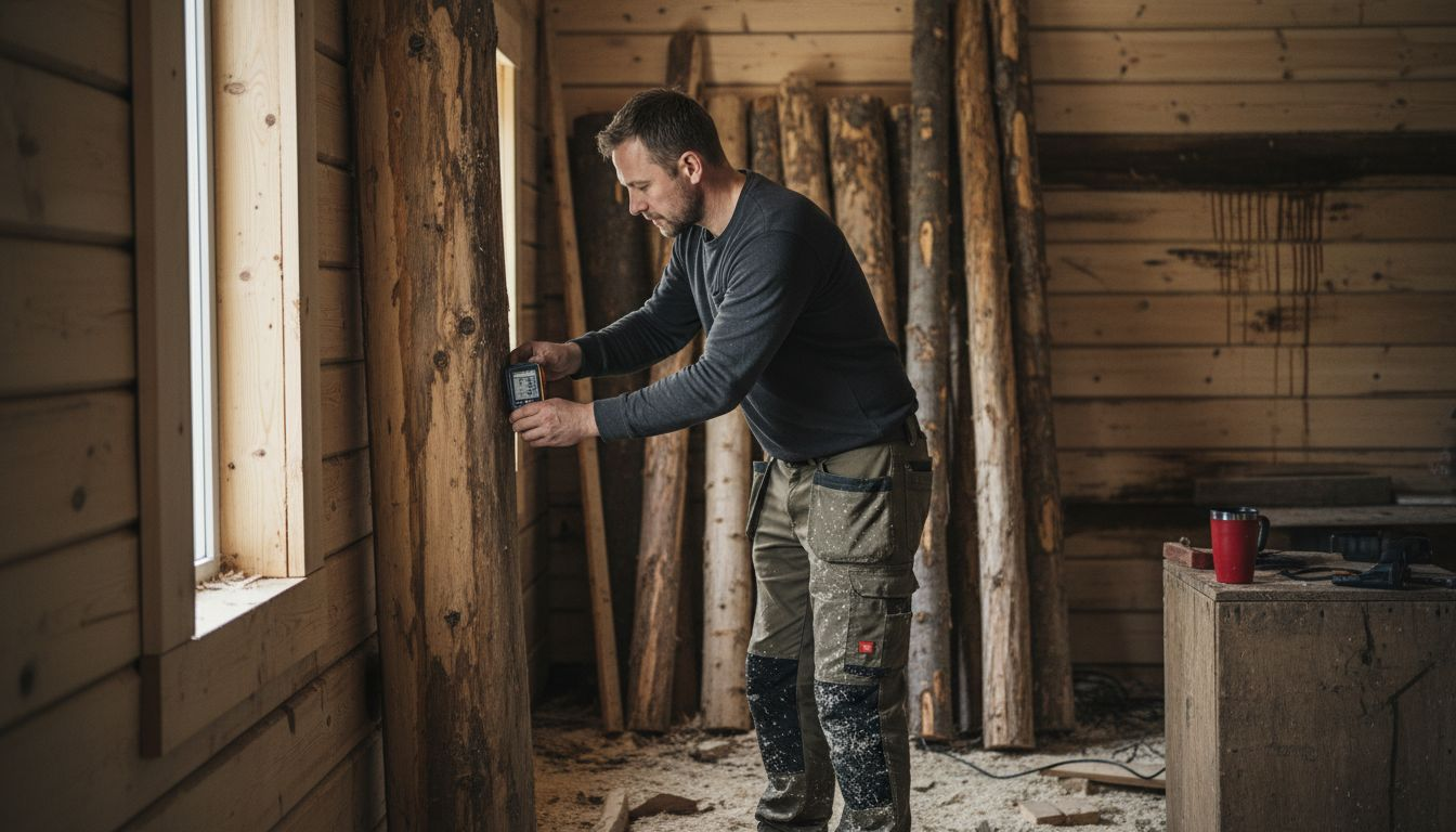Tømrer utforsker bruk av naturlige materialer som isolasjon