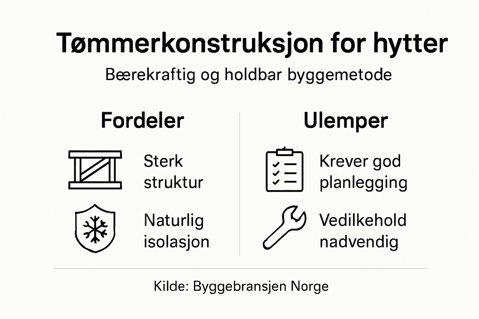 Infografikk: Fordeler og utfordringer med å bygge i tre