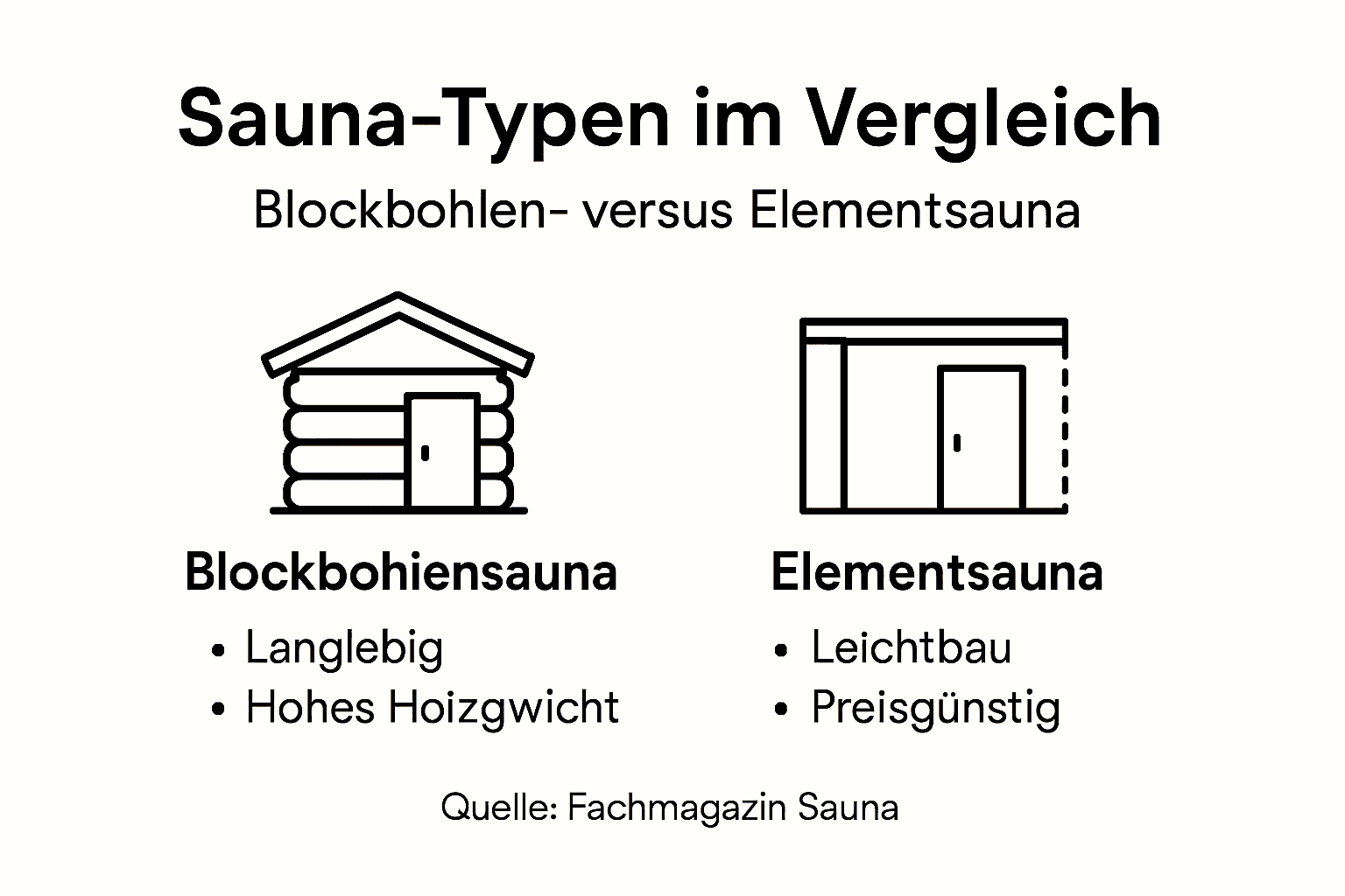 Überblick: Die verschiedenen Sauna-Arten im direkten Vergleich