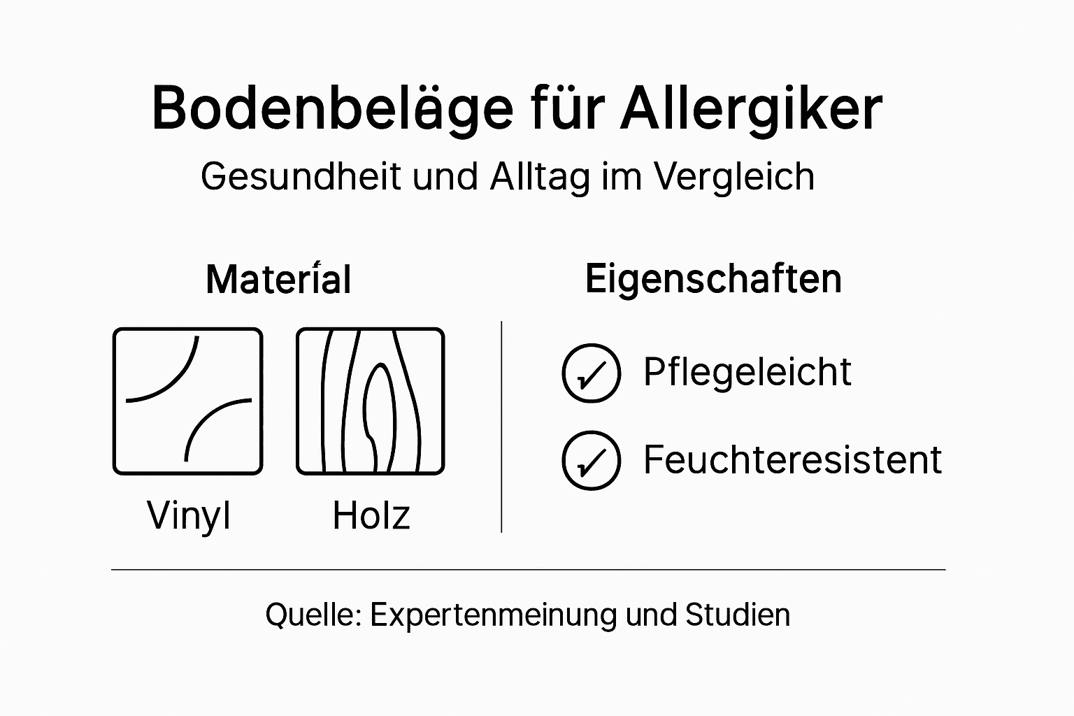 Infografik: Bodenbeläge im Vergleich – Welche sind für Allergiker geeignet?
