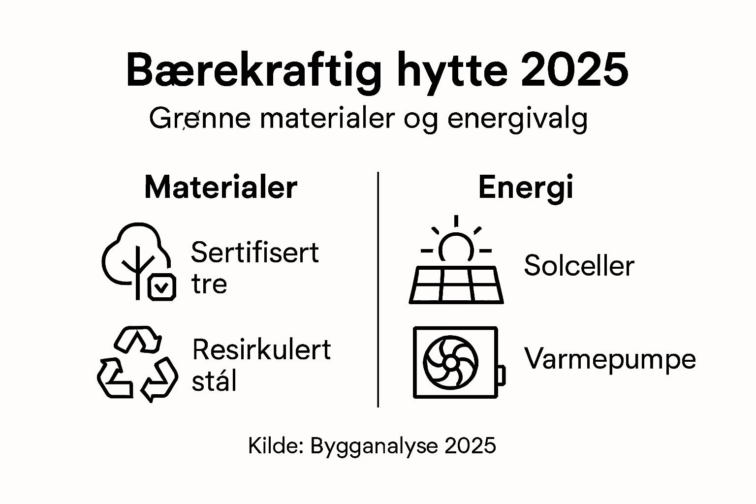 Visuell fremstilling av miljøvennlige materialer og fornybar energi