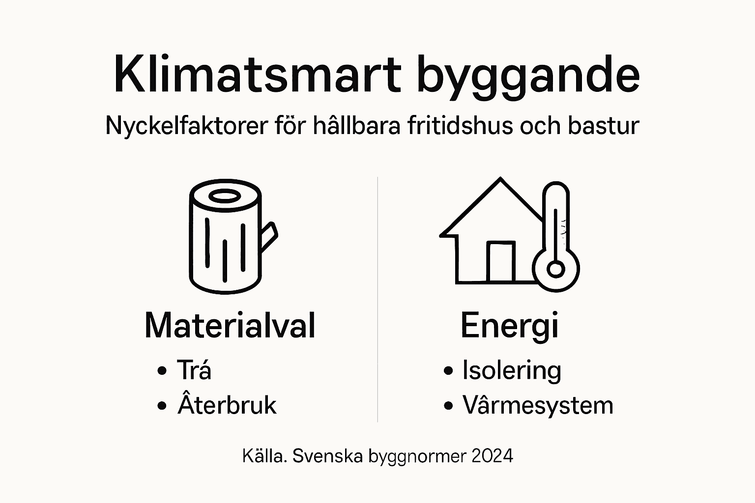 Infografik: Viktiga faktorer för hållbart byggande
