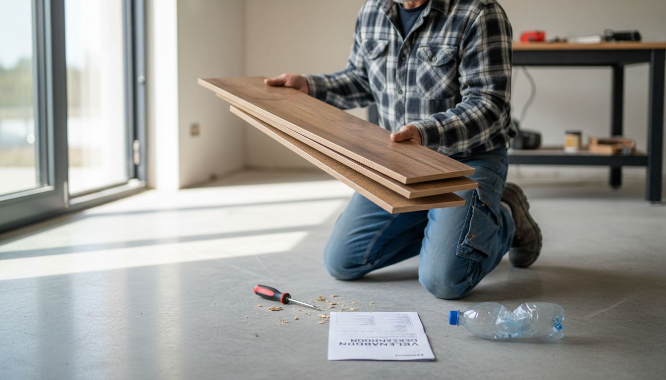 Ein erfahrener Handwerker erklärt Schritt für Schritt, wie ein moderner Designboden verlegt wird.