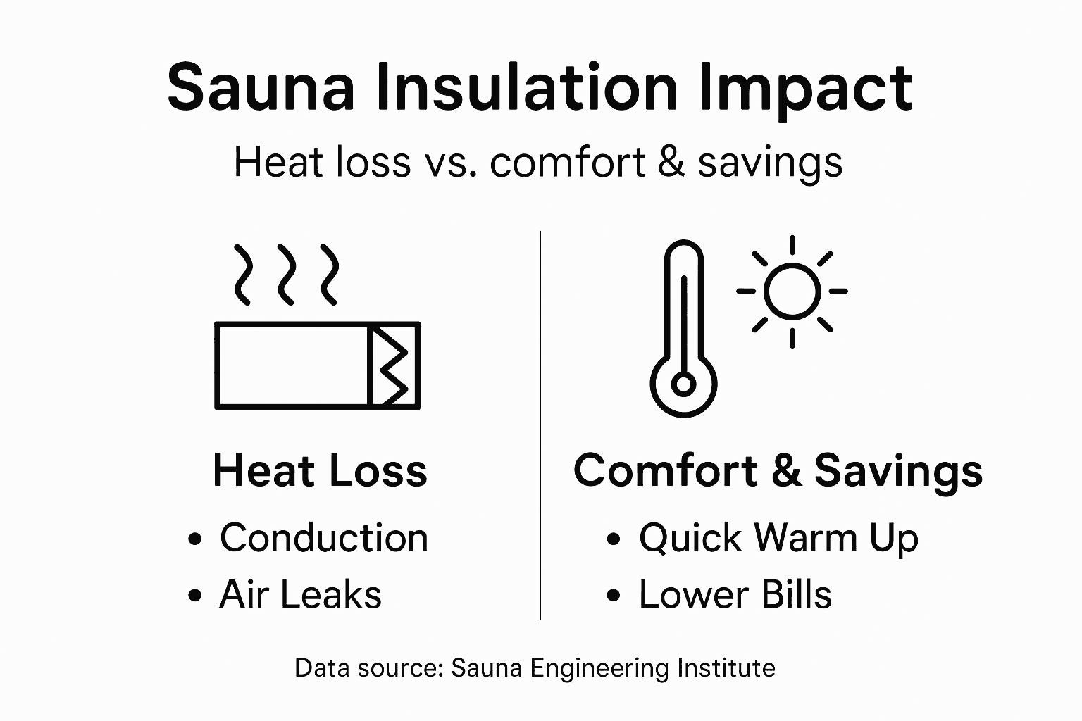 Infographic: sauna insulation’s energy and comfort impact