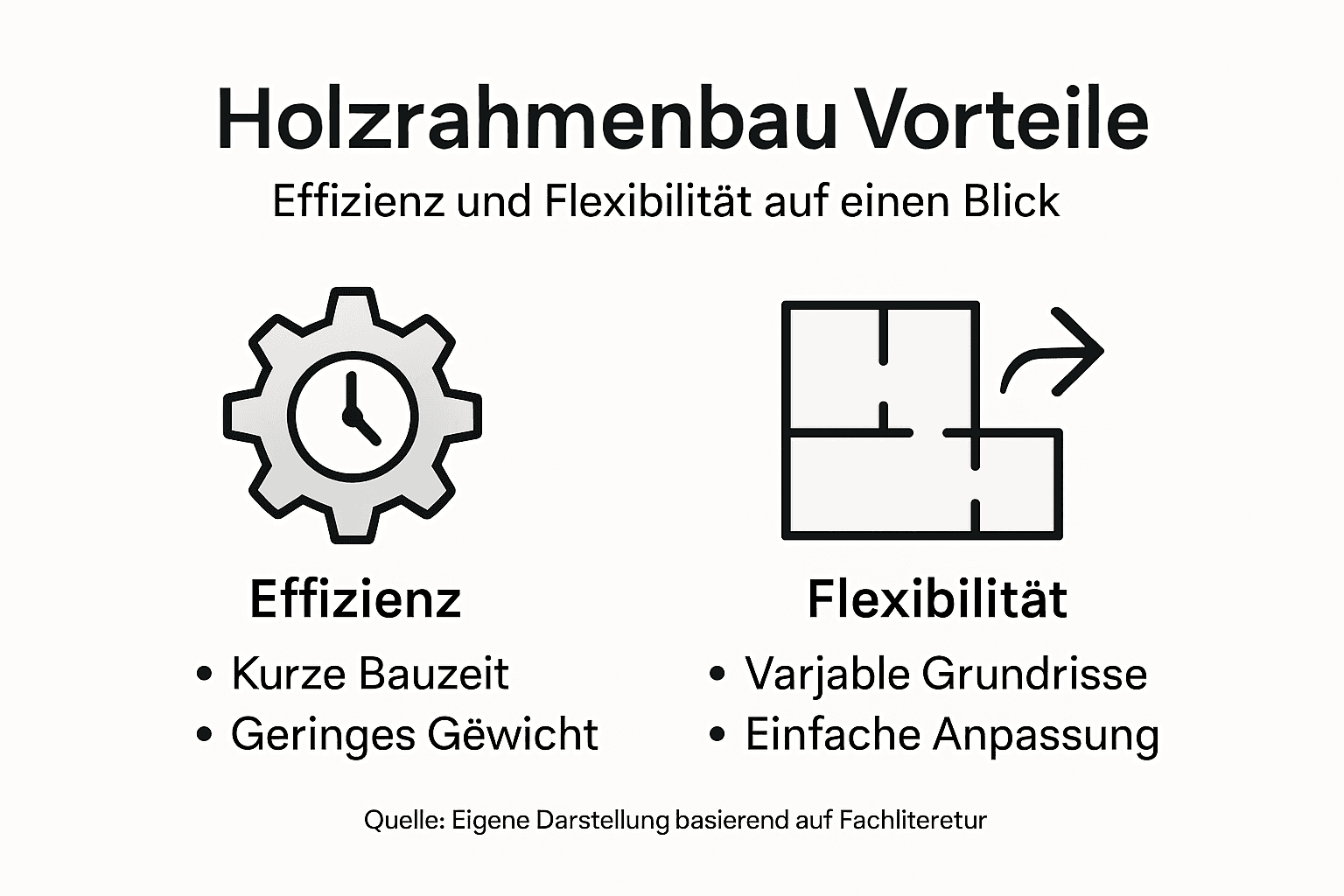 Infografik: Holzrahmenbau – besonders energieeffizient und vielseitig einsetzbar