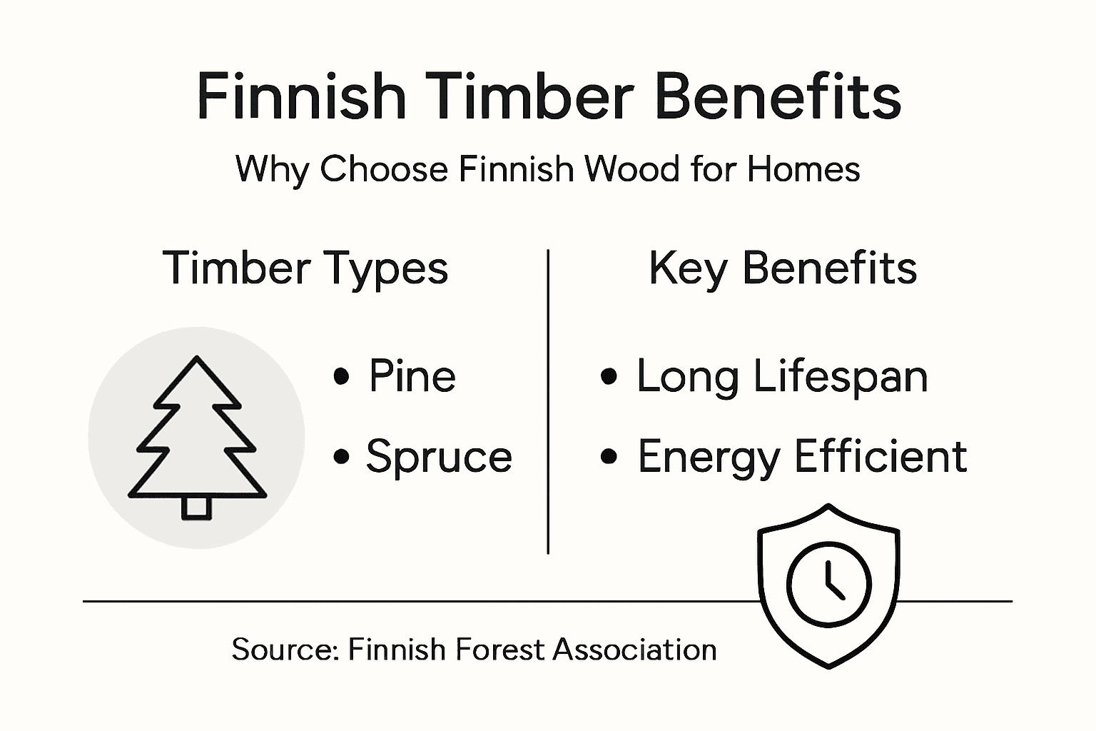 Infographic: Finnish timber types and their benefits