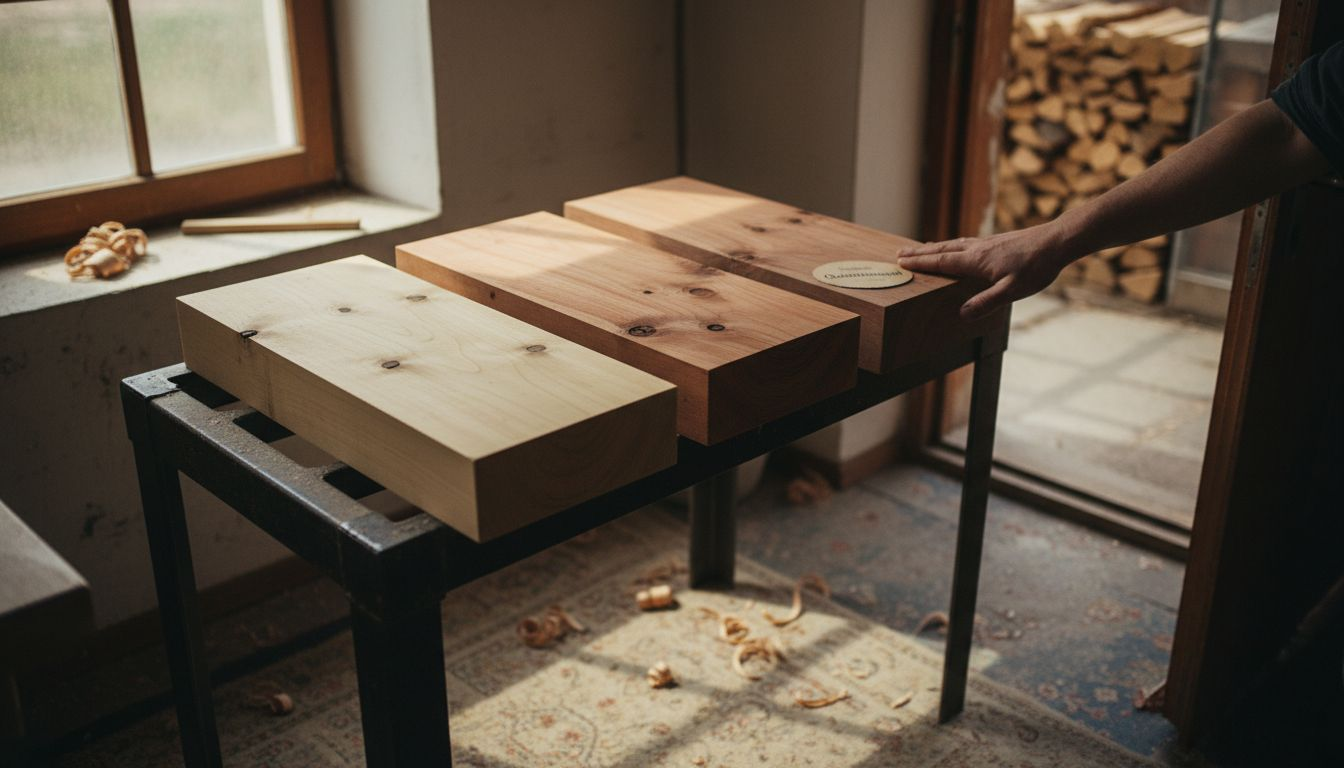 Holzmuster für den Bau einer finnischen Sauna