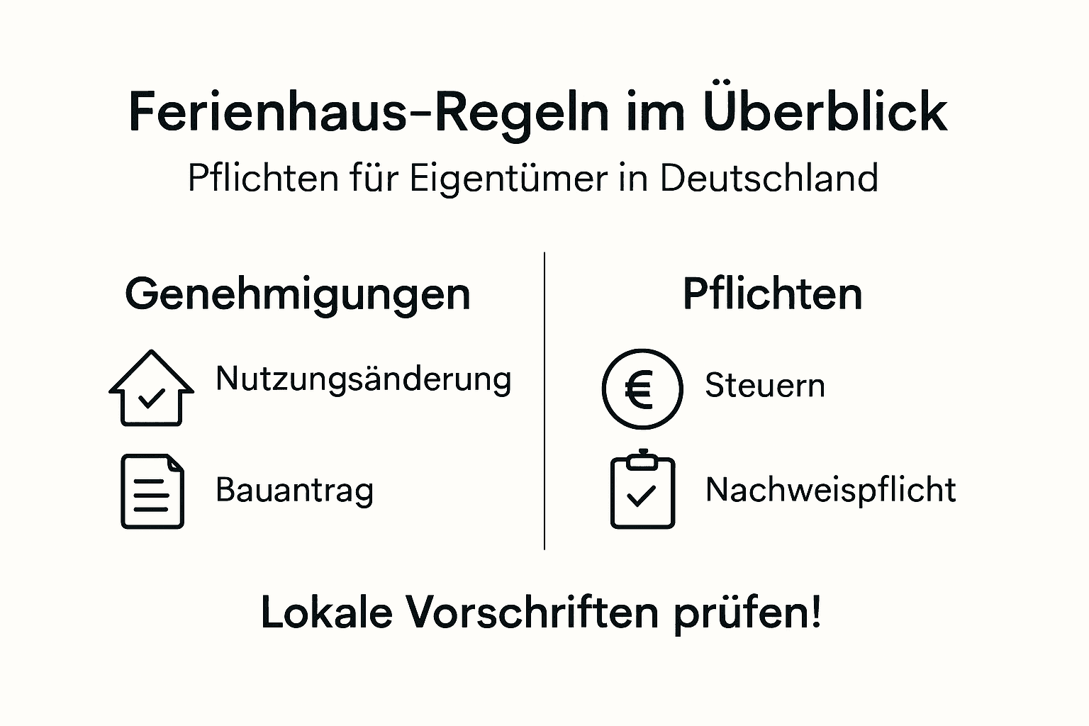 Übersicht: Rechte, Pflichten und Genehmigungen rund ums Ferienhaus