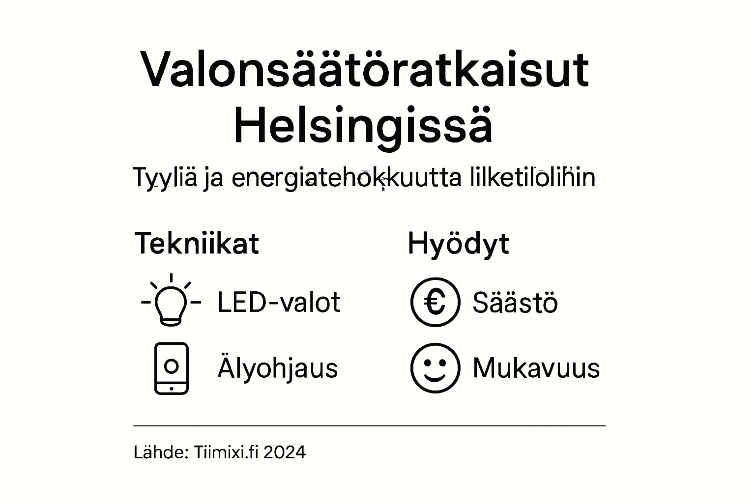 Infografiikka: Helsingin liiketilojen valaistuksen ohjausratkaisut